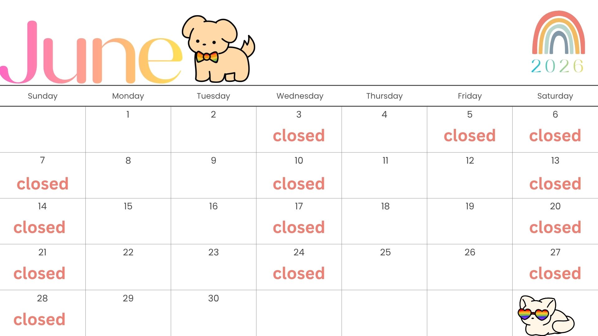 June Calendar