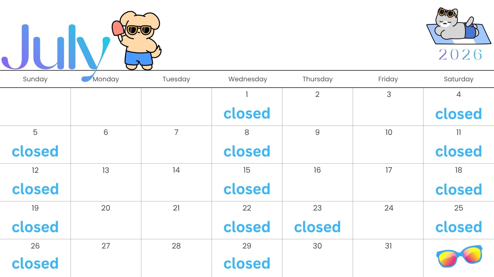 June Calendar